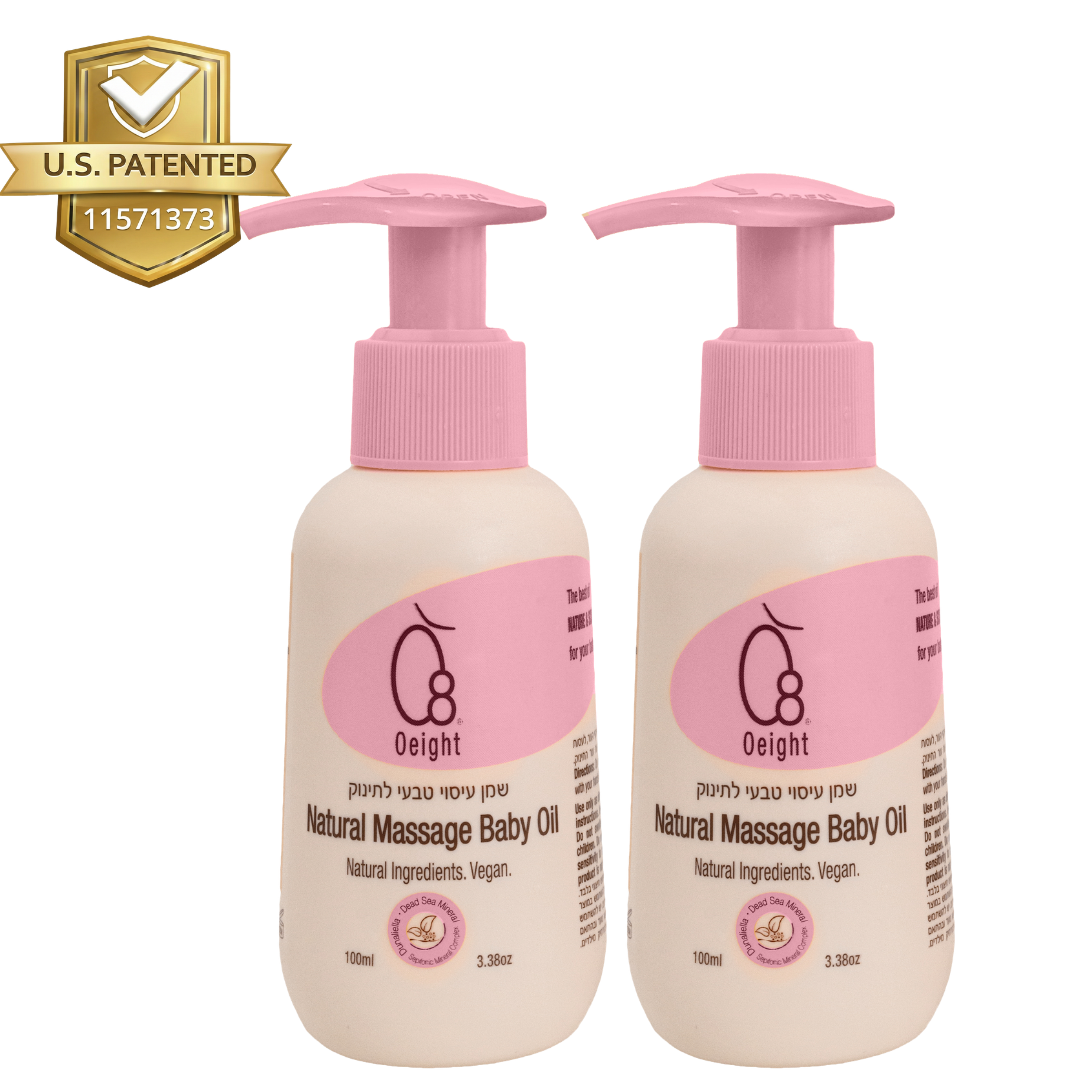 Natural Baby Massage Oil for dry skin, cold-pressed moisturizing oil bottle