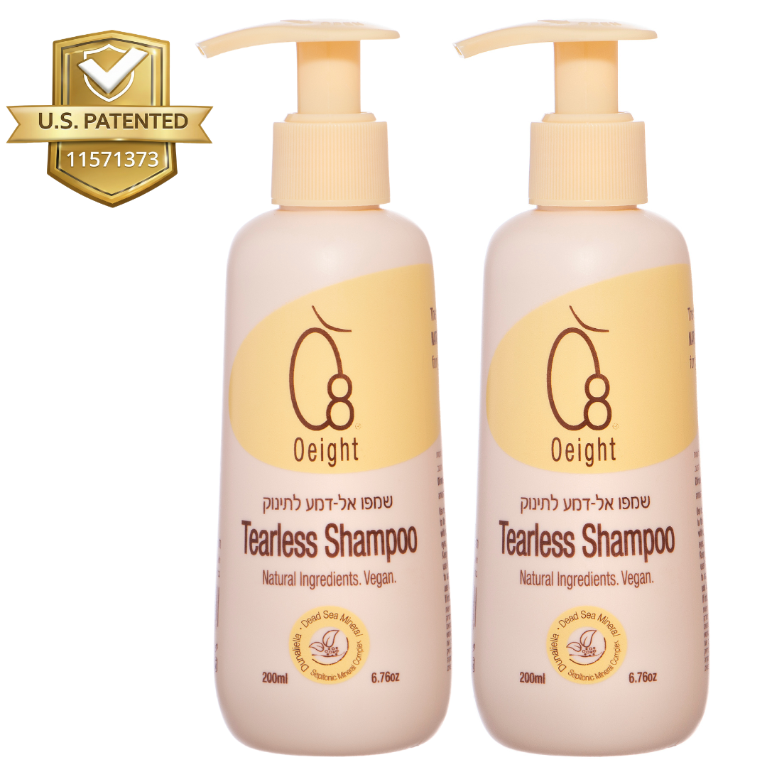 Tearless Baby Shampoo for sensitive skin and scalp, natural fragrance-free bottle