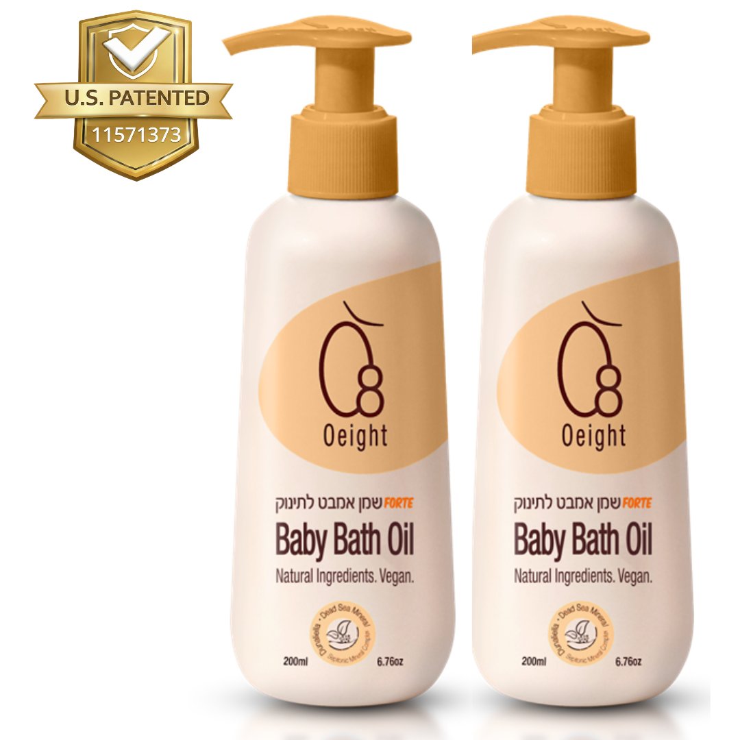Baby Bath Oil Forte for dry skin, natural emulsifying bath oil bottle