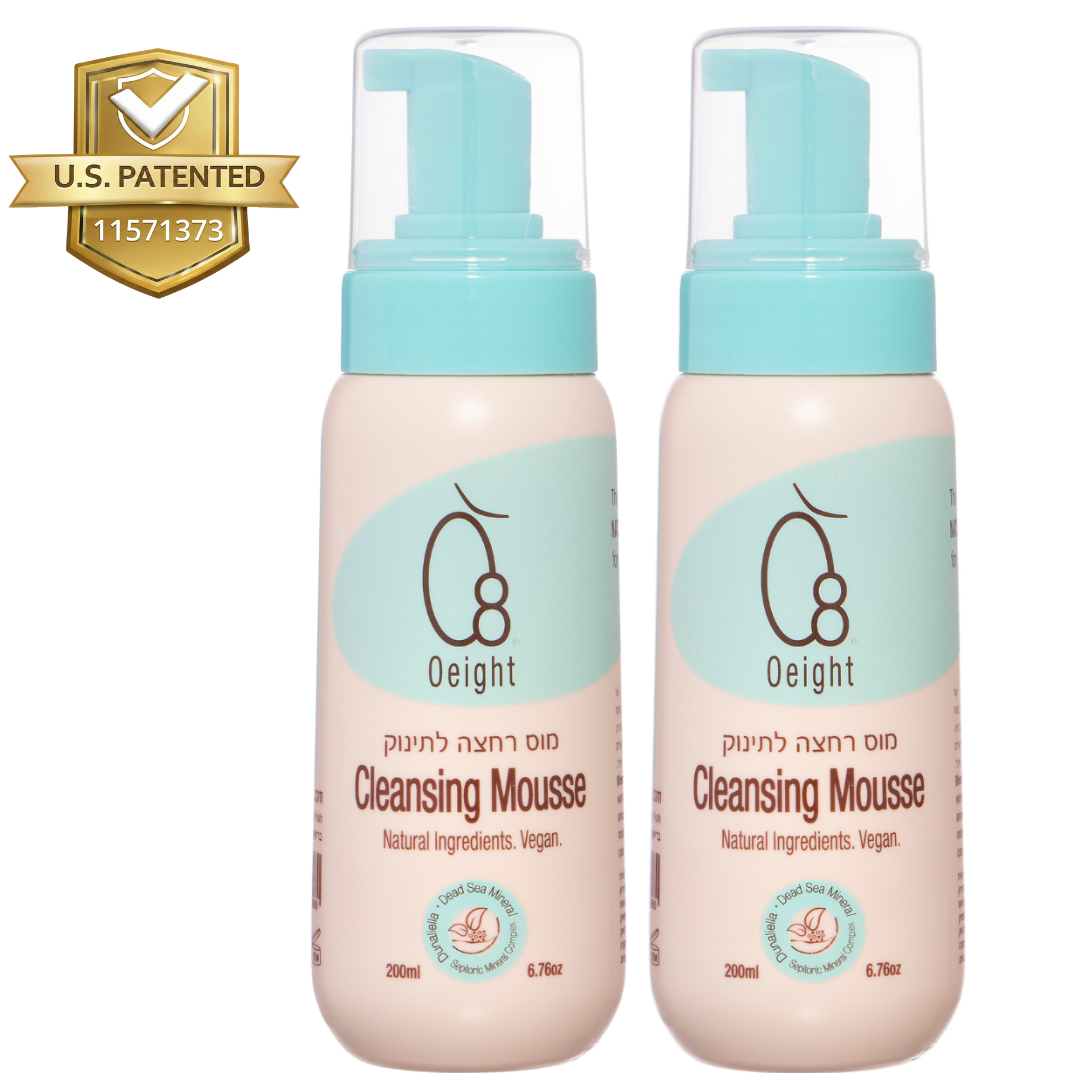 Baby Cleansing Mousse for normal skin, gentle natural foaming wash bottle