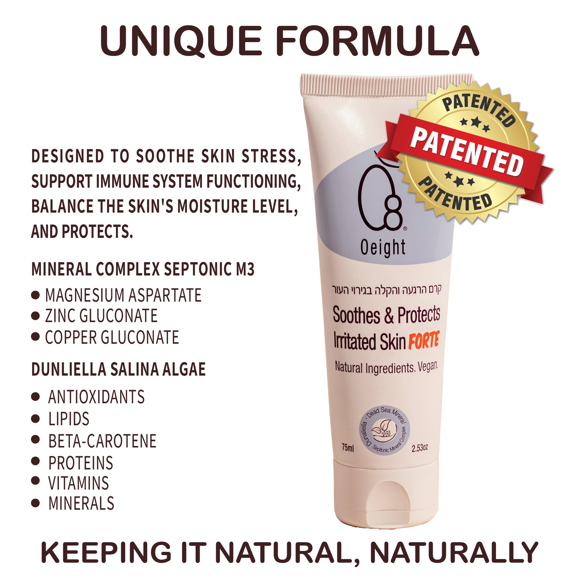 oeight irritated skin patented 