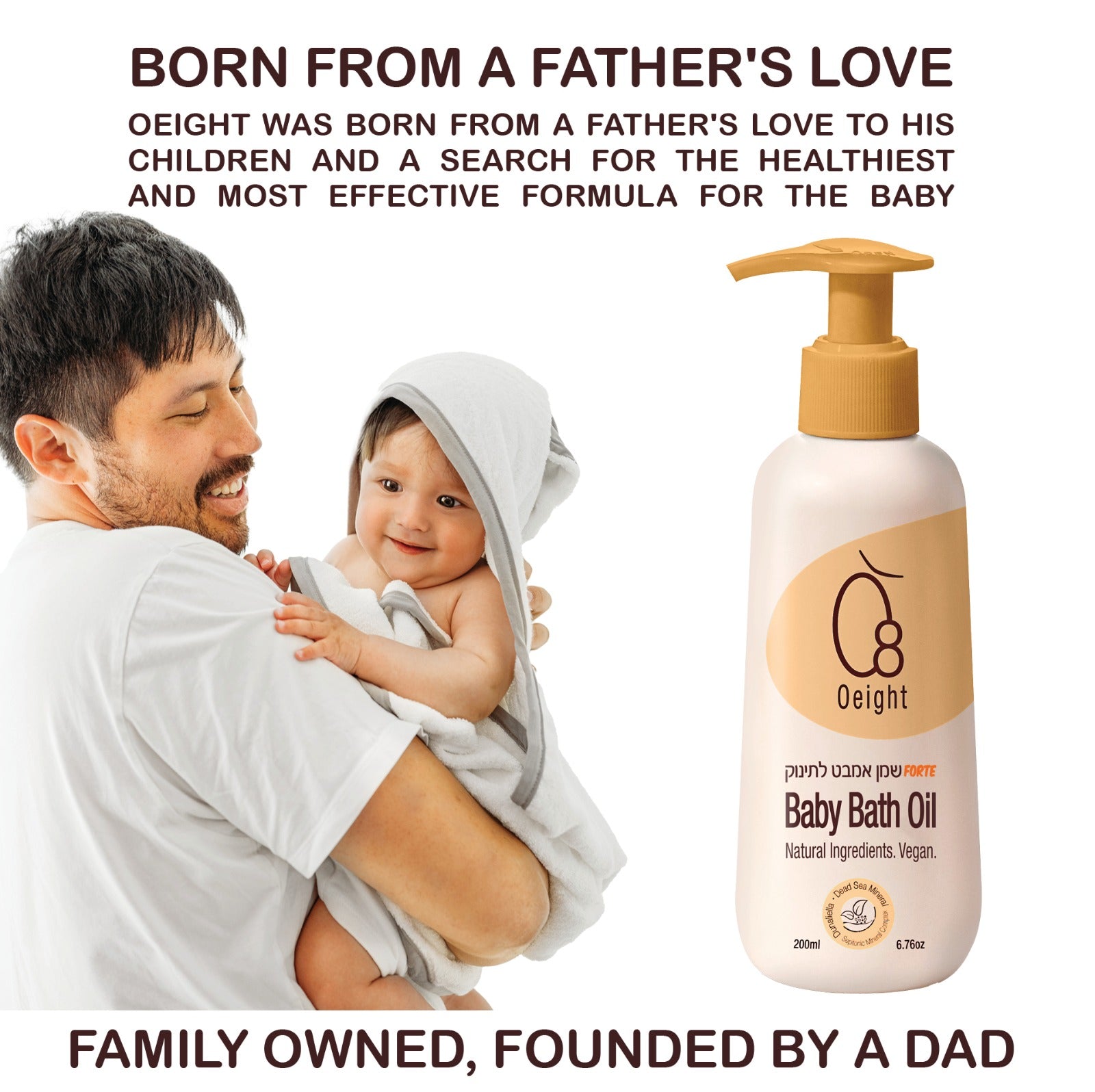 Oeight baby bath oil father love 