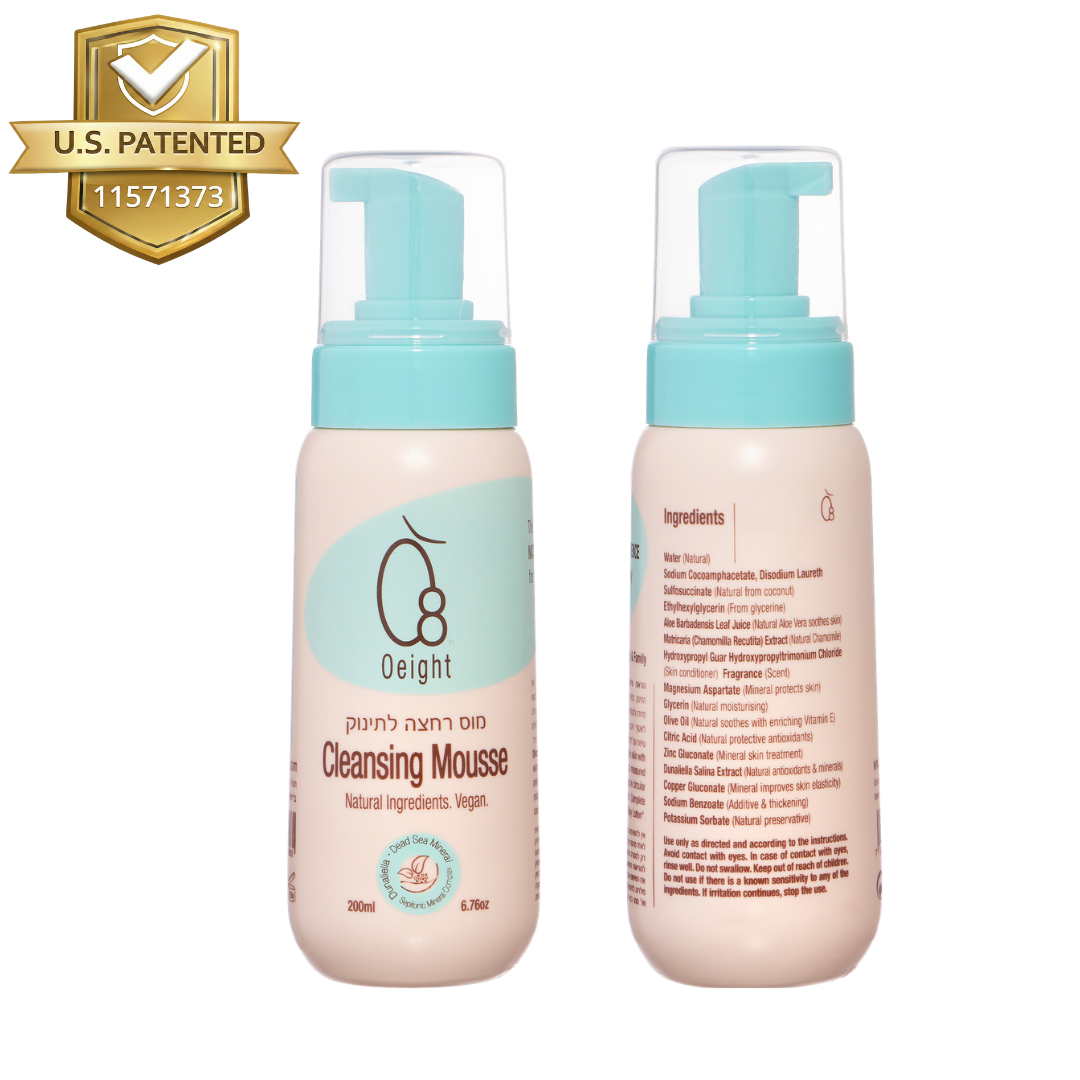 Baby Cleansing Mousse for normal skin, gentle natural foaming wash bottle