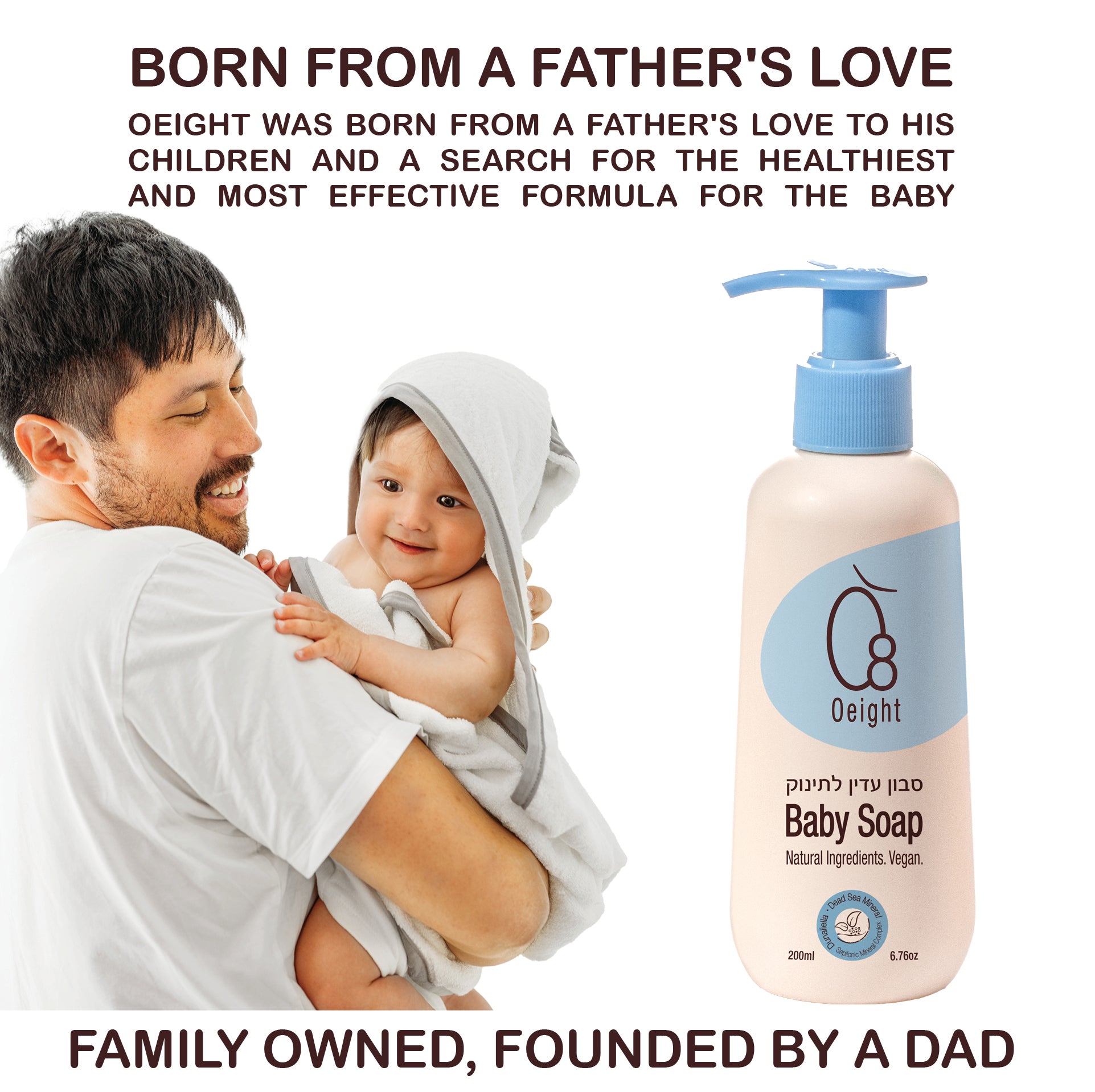 newborn soap with fathers love 